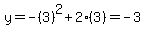 y=-%283%29%5E2%2B2%283%29=-3