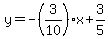 y=-%283%2F10%29x%2B3%2F5