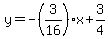 y=-%283%2F16%29x%2B3%2F4