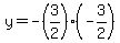 y=-%283%2F2%29%28-3%2F2%29