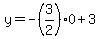 y=-%283%2F2%290%2B3