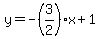 y=-%283%2F2%29x%2B1