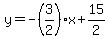 y=-%283%2F2%29x%2B15%2F2