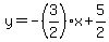 y=-%283%2F2%29x%2B5%2F2
