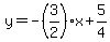 y=-%283%2F2%29x%2B5%2F4