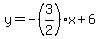 y=-%283%2F2%29x%2B6