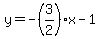 y=-%283%2F2%29x-1