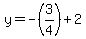 y=-%283%2F4%29%2B2