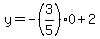 y=-%283%2F5%290%2B2