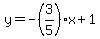 y=-%283%2F5%29x%2B1