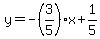 y=-%283%2F5%29x%2B1%2F5