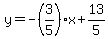 y=-%283%2F5%29x%2B13%2F5