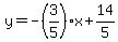 y=-%283%2F5%29x%2B14%2F5