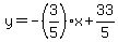 y=-%283%2F5%29x%2B33%2F5