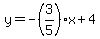 y=-%283%2F5%29x%2B4