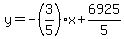 y=-%283%2F5%29x%2B6925%2F5