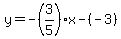 y=-%283%2F5%29x-%28-3%29