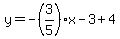 y=-%283%2F5%29x-3%2B4