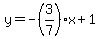 y=-%283%2F7%29x%2B1