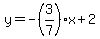 y=-%283%2F7%29x%2B2