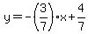 y=-%283%2F7%29x%2B4%2F7