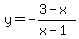 y=-%283-x%29%2F%28x-1%29