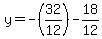 y=-%2832%2F12%29-18%2F12