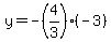 y=-%284%2F3%29%28-3%29