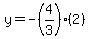 y=-%284%2F3%29%282%29