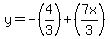 y=-%284%2F3%29%2B%287x%2F3%29