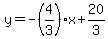 y=-%284%2F3%29x%2B20%2F3