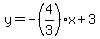 y=-%284%2F3%29x%2B3