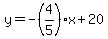 y=-%284%2F5%29x%2B20