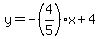 y=-%284%2F5%29x%2B4