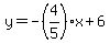 y=-%284%2F5%29x%2B6