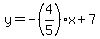 y=-%284%2F5%29x%2B7