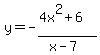 y=-%284x%5E2%2B6%29%2F%28x-7%29