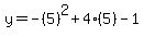 y=-%285%29%5E2%2B4%285%29-1