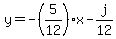 y=-%285%2F12%29x-j%2F12