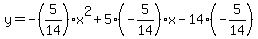y=-%285%2F14%29x%5E2%2B5%28-5%2F14%29x-14%28-5%2F14%29