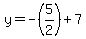 y=-%285%2F2%29%2B7