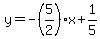 y=-%285%2F2%29x%2B1%2F5