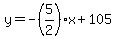 y=-%285%2F2%29x%2B105