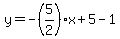 y=-%285%2F2%29x%2B5-1