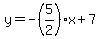 y=-%285%2F2%29x%2B7