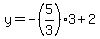 y=-%285%2F3%29%2A3%2B2