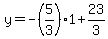 y=-%285%2F3%291%2B23%2F3