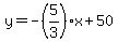 y=-%285%2F3%29x%2B50
