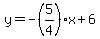 y=-%285%2F4%29x%2B6