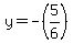 y=-%285%2F6%29